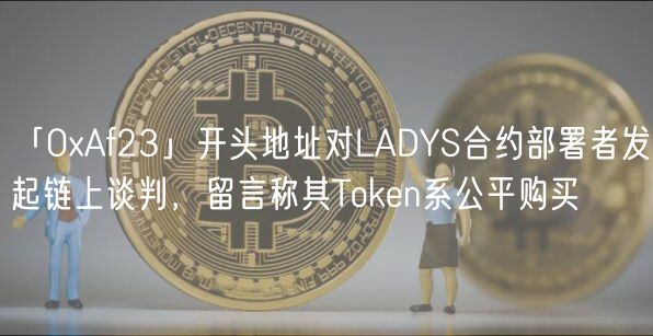 「0xAf23」开头地址对LADYS合约部署者发起链上谈判,留言称其Token系公平购买