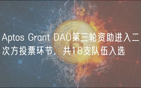 Aptos Grant DAO第三轮资助进入二次方投票环节，共18支队伍入选