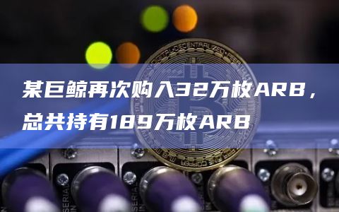某巨鲸再次购入32万枚ARB，总共持有189万枚ARB