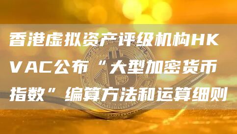 香港虚拟资产评级机构HKVAC公布“大型加密货币指数”编算方法和运算细则
