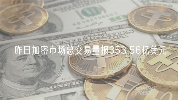 昨日加密市场总交易量报353.56亿美元