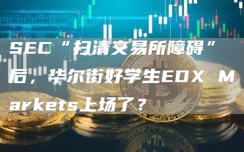 SEC“扫清交易所障碍”后，华尔街好学生EDX Markets上场了？