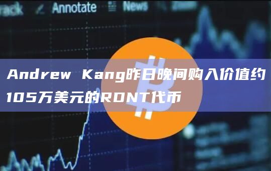 Andrew Kang昨日晚间购入价值约105万美元的RDNT代币