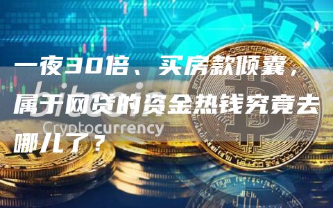 一夜30倍、买房款倾囊，属于网贷的资金热钱究竟去哪儿了？