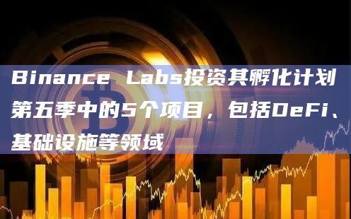 Binance Labs投资其孵化计划第五季中的5个项目，包括DeFi、基础设施等领域