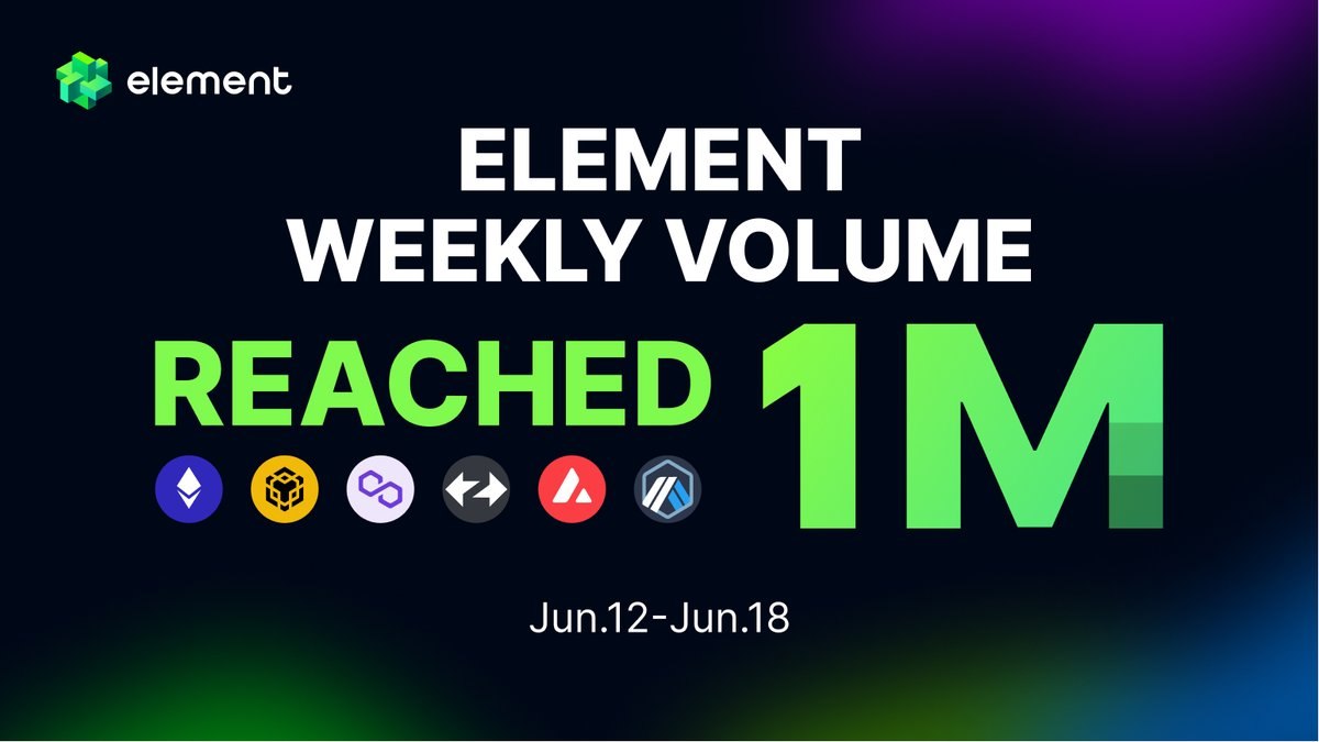 Element交易市场全链周交易额突破100万美金