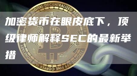 加密货币在眼皮底下,顶级律师解释SEC的最新举措 加密货币在眼皮底下,顶级律师解释SEC的最新举措