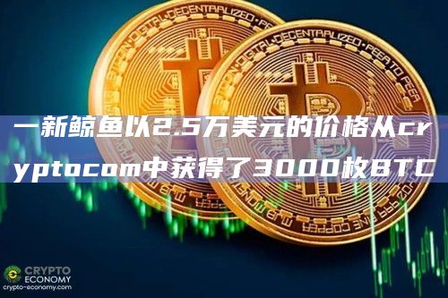 一新鲸鱼以2.5万美元的价格从cryptocom中获得了3000枚BTC