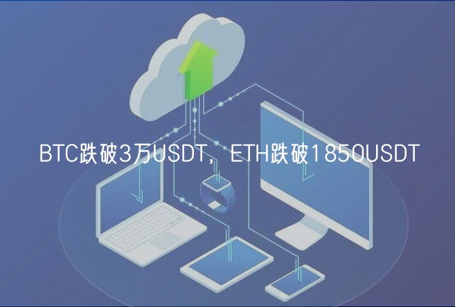 BTC跌破3万USDT，ETH跌破1850USDT