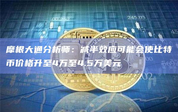 摩根大通分析师：减半效应可能会使比特币价格升至4万至4.5万美元
