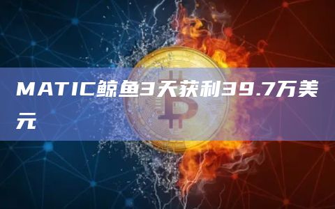 MATIC鲸鱼3天获利39.7万美元 MATIC鲸鱼3天获利39.7万美元