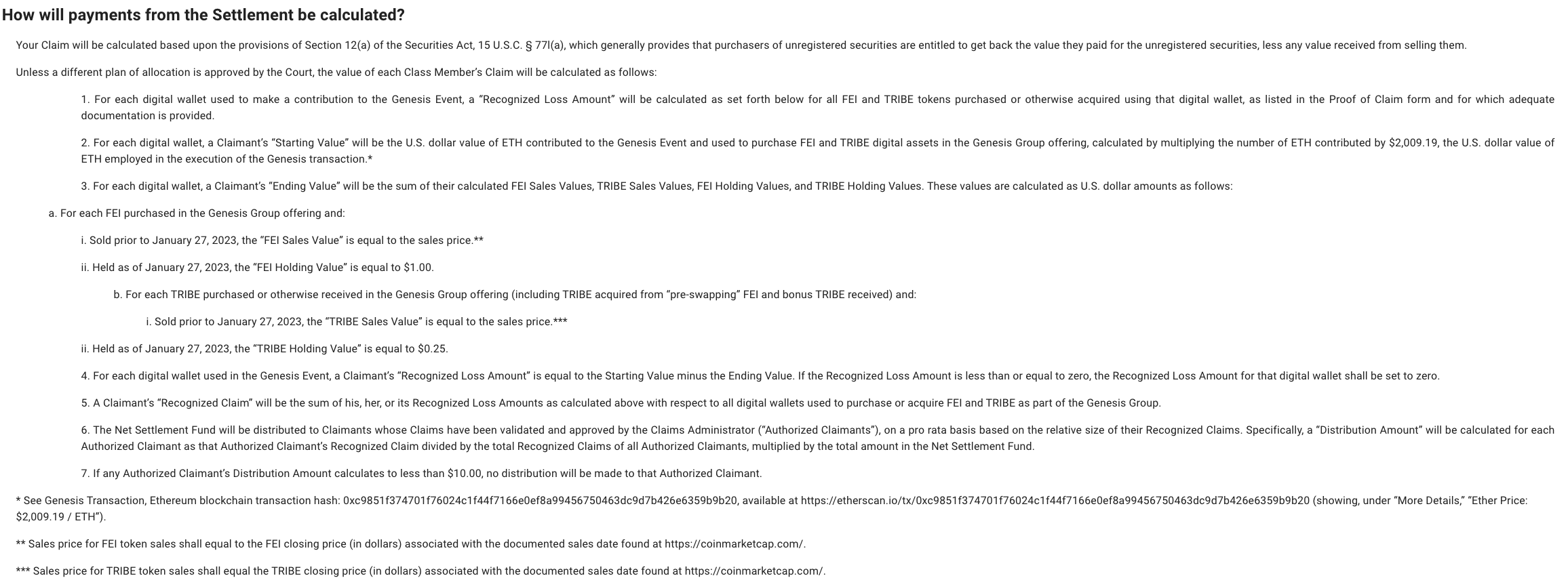 详解Fei Protocol创世事件的赔偿与损失计算方案:仅受损者可获赔