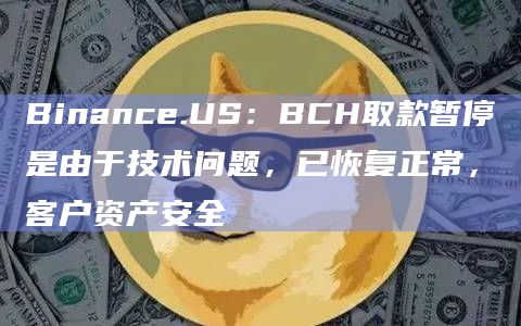 Binance.US：BCH取款暂停是由于技术问题，已恢复正常，客户资产安全