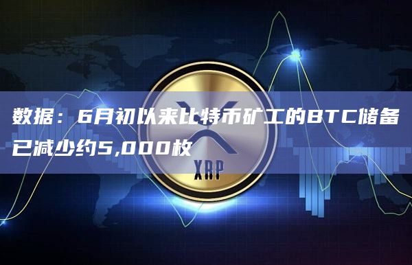 数据：6月初以来比特币矿工的BTC储备已减少约5,000枚