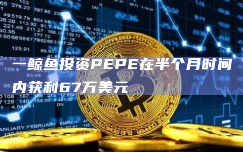 一鲸鱼投资PEPE在半个月时间内获利67万美元