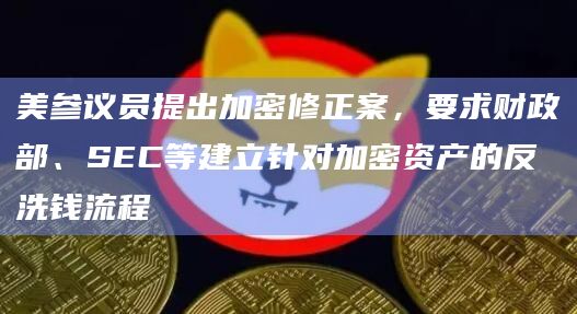 美参议员提出加密修正案,要求财政部、SEC等建立针对加密资产的反洗钱流程