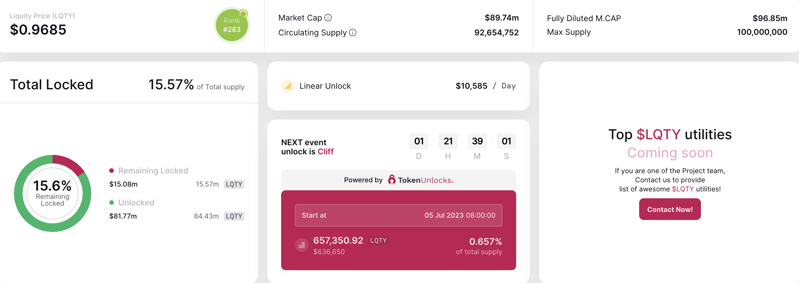 本周解锁4300万美元代币！以Sui最多 其次dydx、Nym、LQTY4