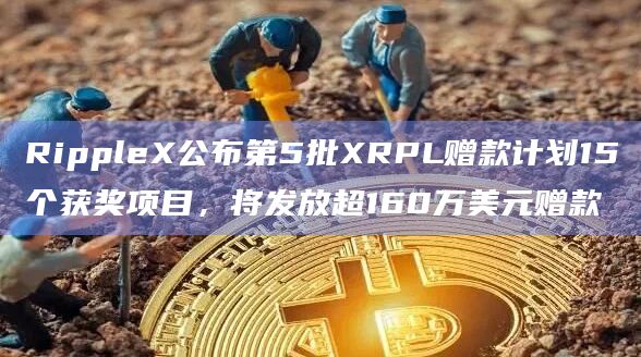 RippleX公布第5批XRPL赠款计划15个获奖项目，将发放超160万美元赠款