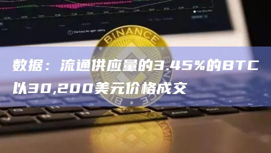数据:流通供应量的3.45%的BTC以30,200美元价格成交 数据:流通供应量的3.45%的BTC以30,200美元价格成交