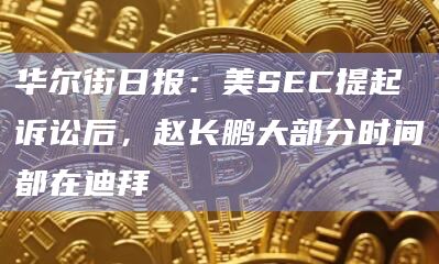 华尔街日报：美SEC提起诉讼后，赵长鹏大部分时间都在迪拜