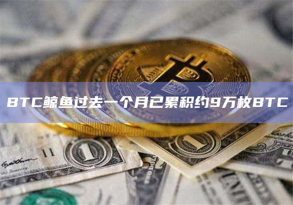 BTC鲸鱼过去一个月已累积约9万枚BTC