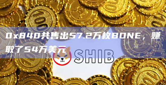 0x840共售出57.2万枚BONE，赚取了54万美元