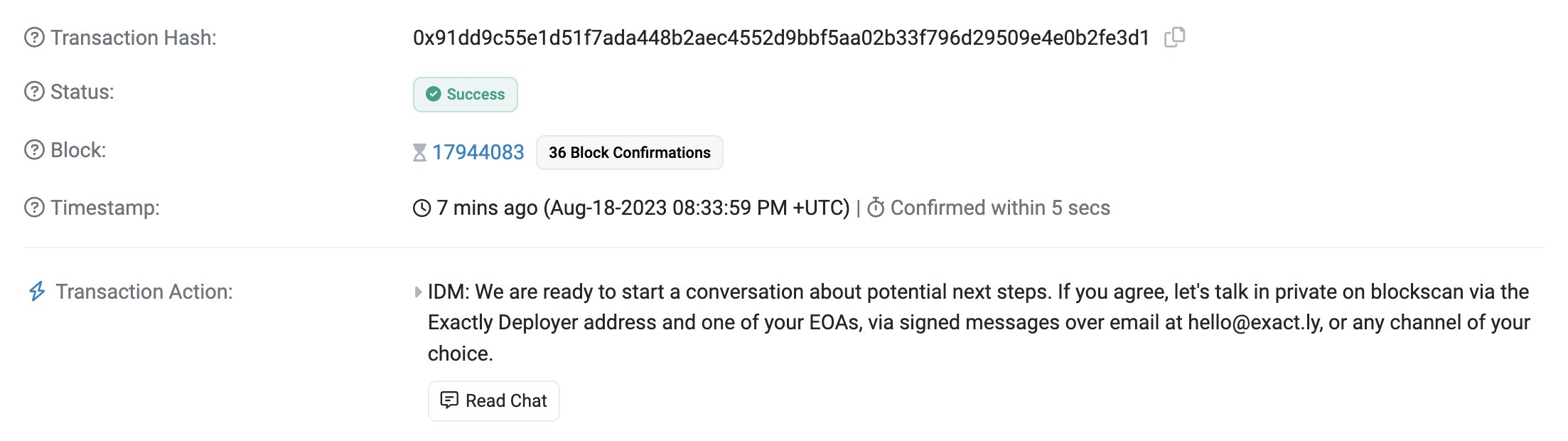 借贷协议Exactly Protocol悬赏白帽黑客！找出盗走千万美元元凶