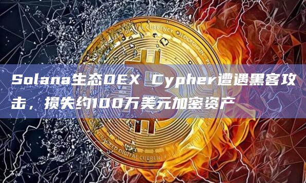 Solana生态DEX Cypher遭遇黑客攻击，损失约100万美元加密资产