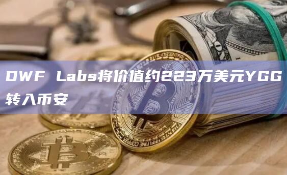 DWF Labs将价值约223万美元YGG转入币安