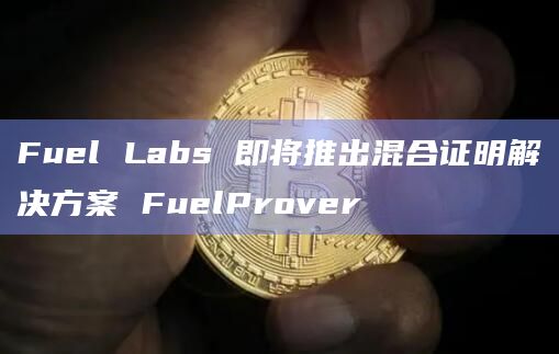 Fuel Labs 即将推出混合证明解决方案 FuelProver