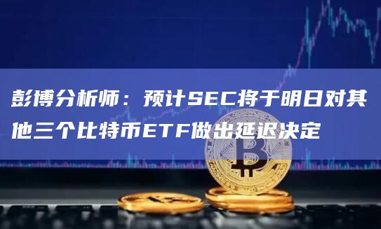 彭博分析师:预计SEC将于明日对其他三个比特币ETF做出延迟决定