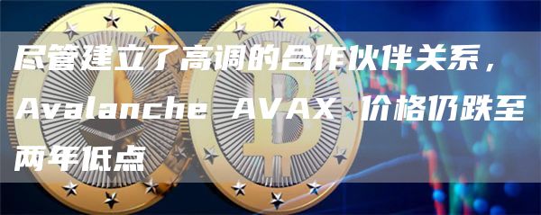 尽管建立了高调的合作伙伴关系，Avalanche AVAX 价格仍跌至两年低点