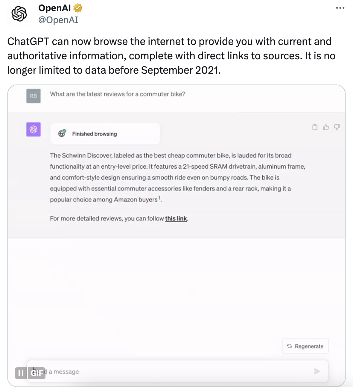 ChatGPT 升级:可通过必应搜索引擎进行网络搜索,不再局限于旧数据