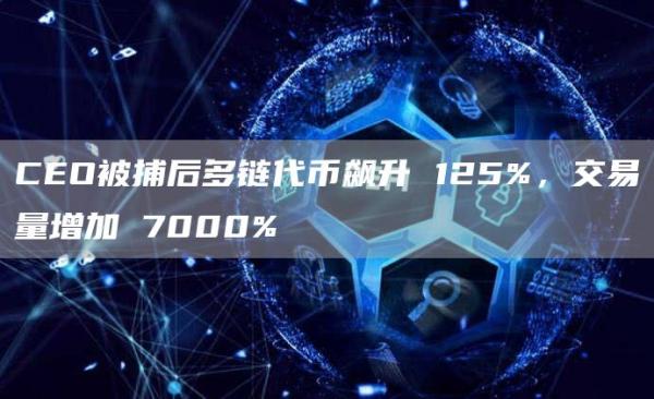 CEO被捕后多链代币飙升 125%,交易量增加 7000%