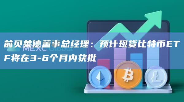 前贝莱德董事总经理：预计现货比特币ETF将在3-6个月内获批