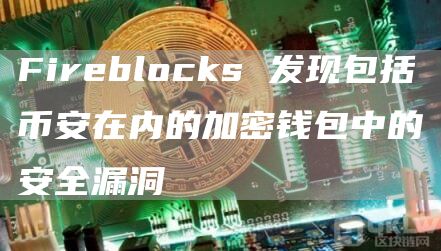 Fireblocks 发现包括币安在内的加密钱包中的安全漏洞