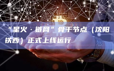 “星火·链网”骨干节点(沈阳铁西)正式上线运行