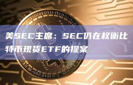 美SEC主席：SEC仍在权衡比特币现货ETF的提案