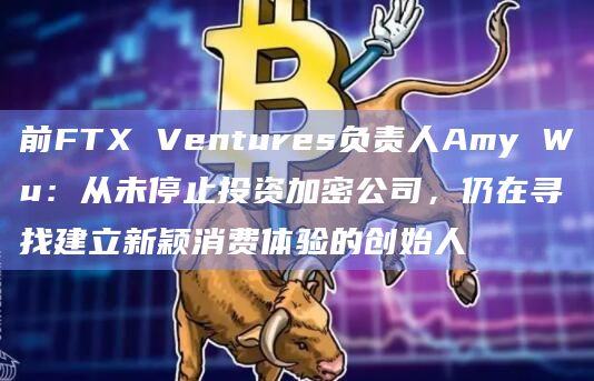 前FTX Ventures负责人Amy Wu：从未停止投资加密公司，仍在寻找建立新颖消费体验的创始人