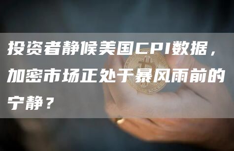 投资者静候美国CPI数据,加密市场正处于暴风雨前的宁静?