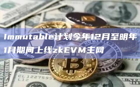 Immutable计划今年12月至明年1月期间上线zkEVM主网