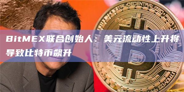 BitMEX联合创始人：美元流动性上升将导致比特币飙升
