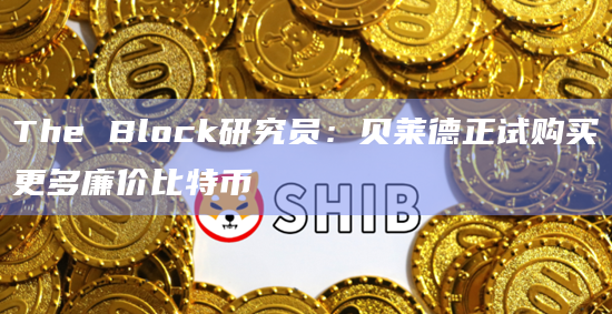 The Block研究员：贝莱德正试购买更多廉价比特币