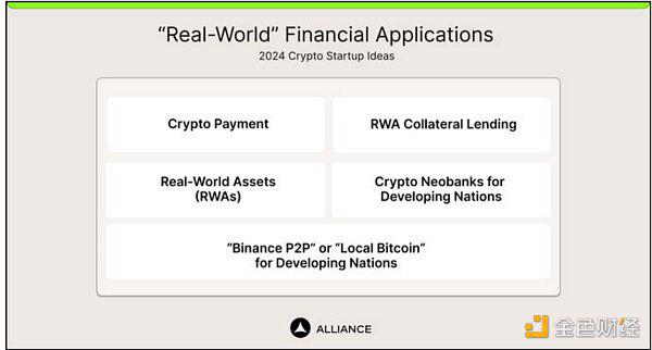 AllianceDAO:2024年30个加密创业方向