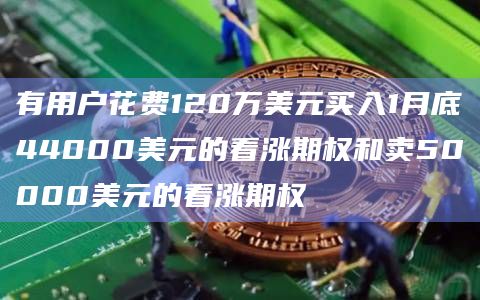 有用户花费120万美元买入1月底44000美元的看涨期权和卖50000美元的看涨期权