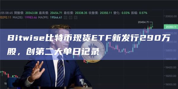 Bitwise比特币现货ETF新发行290万股，创第二大单日记录