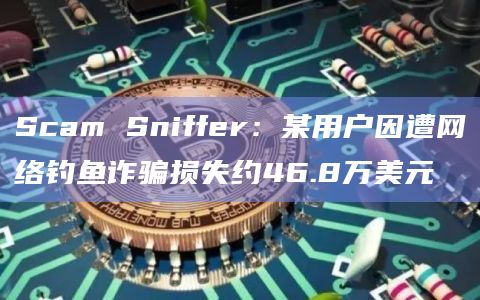 Scam Sniffer：某用户因遭网络钓鱼诈骗损失约46.8万美元