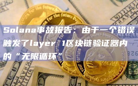 Solana事故报告:由于一个错误触发了layer 1区块链验证器内的“无限循环”