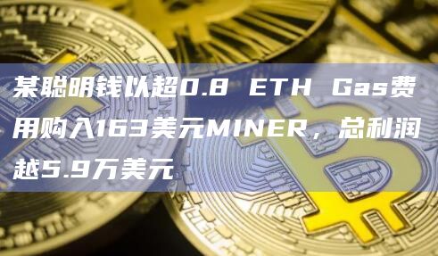 某聪明钱以超0.8 ETH Gas费用购入163美元MINER，总利润越5.9万美元