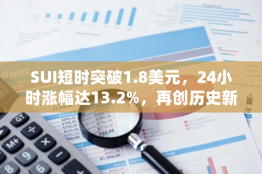 SUI短时突破1.8美元，24小时涨幅达13.2%，再创历史新高